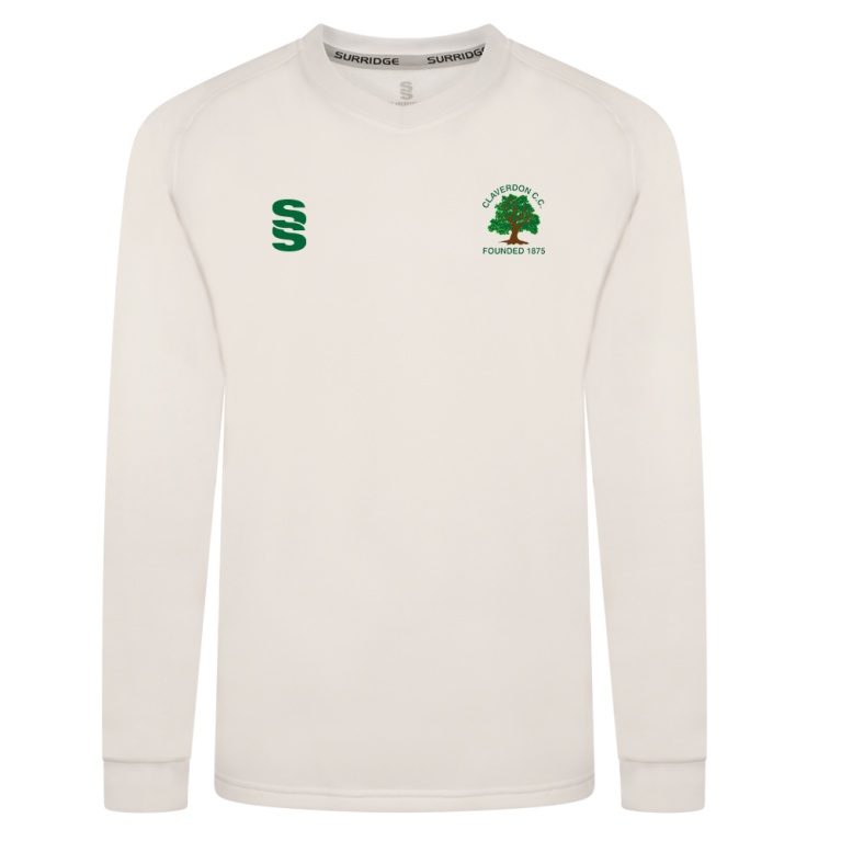CLAVERDON CC Blast Long Sleeve Cricket Sweater